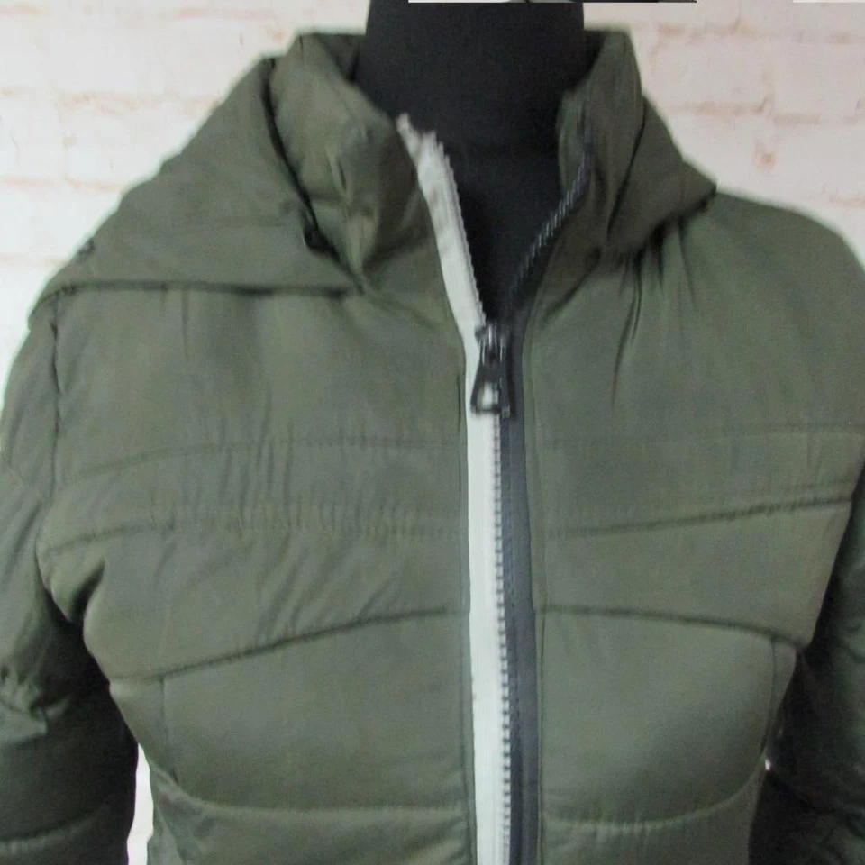WOMENS DOWN HOODED ZIPPED JACKET UK SIZE 8/10 CHESTZ 34/36 REF (NC03664) - Image 3 of 4