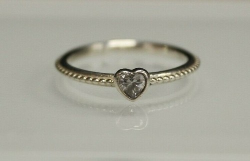 Sterling Silver Pandora Solitaire Heart 