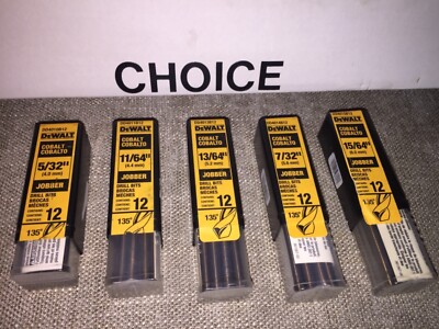 CHOICE- DEWALT DD4010B12 DD4011B12 DD4013B12 DD4014B12 DD4015B12 Jobber Drillbit