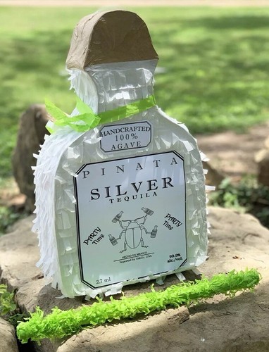 Birthday Pinata White Tequila Bottle W/Stick-17.5"x10.5"x4.5"21st,Adult Party🪅 - Picture 3 of 4