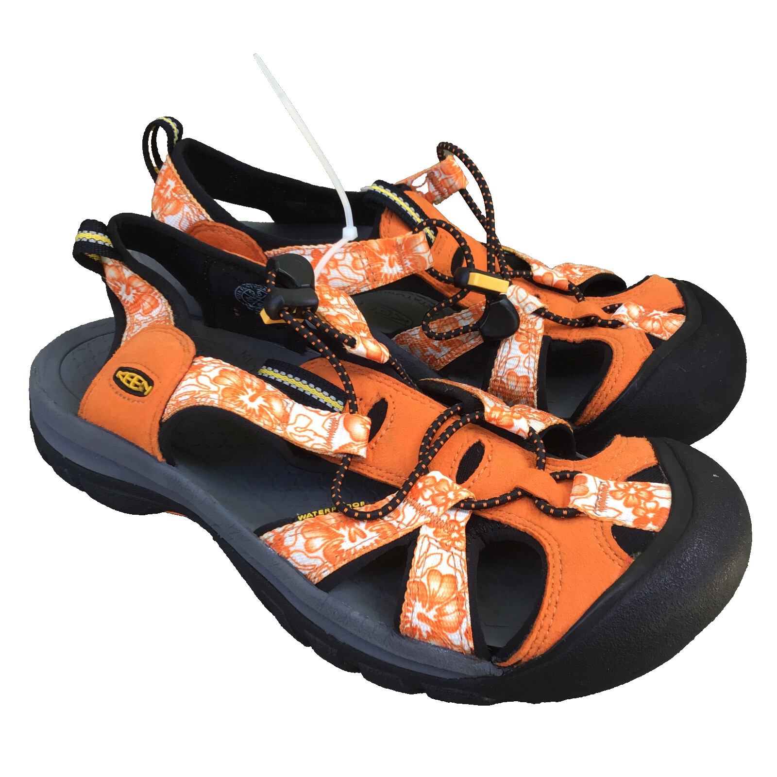 Sandali impermeabili KEEN Venice H2 arancione fiori tropicali donna taglia 9 5