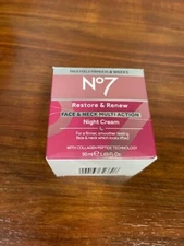 No7 Restore & Renew Face and Neck Multi Action Night Cream 1.69 oz