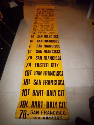 50 FT. BART SAN FRANCISCO COMPLETE ROLL SIGN AIRPORT CHARTER REDWOOD CITY LOCAL