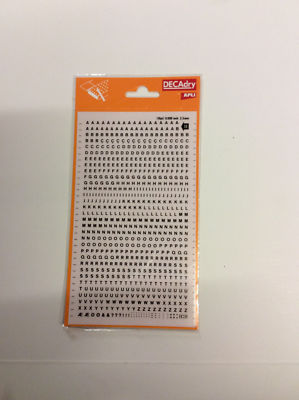 Decadry Transfers No11, 10pt, 2.5mm, 0.098inch, Black, Pack of 12 ...