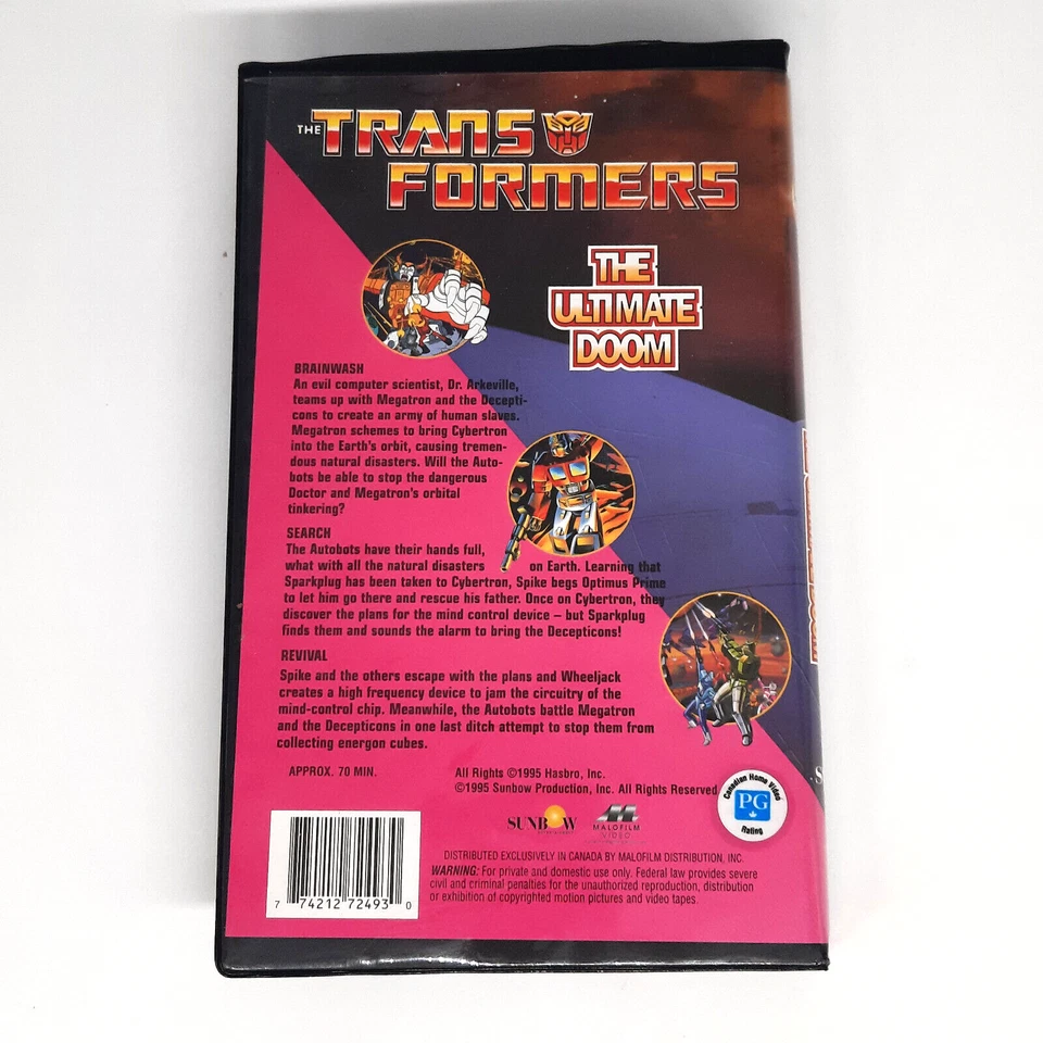 Transformers VHS The Ultimate Doom Rare Vintage Animated Movie Film 1995 - Image 2 of 4