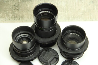 Soviet lens Helios 44 2/58mm Mir-1B 37mm Jupiter-37A 135m M42