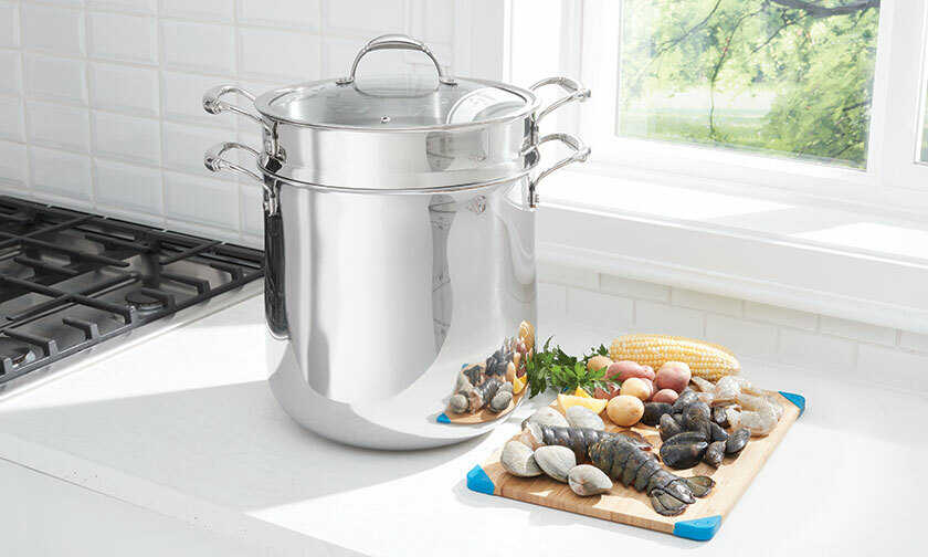 Princess Heritage Tri-Ply Stainless 18-Qt. Stockpot with Steaming