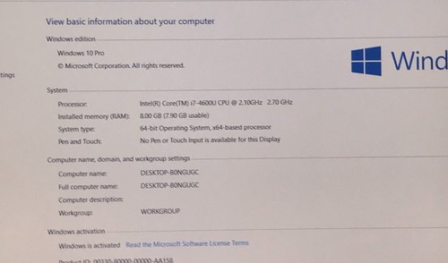HP ELITEBOOK 850 G1 INTEL CORE i7-4600U @ 2.10GHz 8GB RAM 500GB HDD WIN-10P*READ - Picture 2 of 14