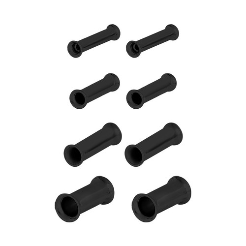 Pair of Surgical Steel PVD Black Double Flare Ear Tunnels Earlets Gauges Plugs - Picture 3 of 108