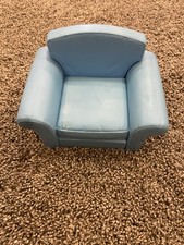 2002 Mattel Barbie Doll Living in Style Living Room Furniture Blue Chair Vintage
