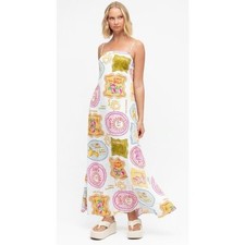 Paper Heart x Anthropologie Citron Soleil Coastal Midi Dress Size Large