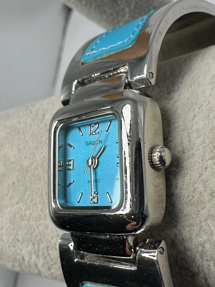 Gruen GR9913L New Battery Ladies Watch 24MM 7.25" Blue Dial N35 - Image 2 of 4