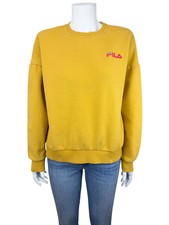 FILA Women's Archive Revival French Terry Crew Sweatshirt Gold Size L
