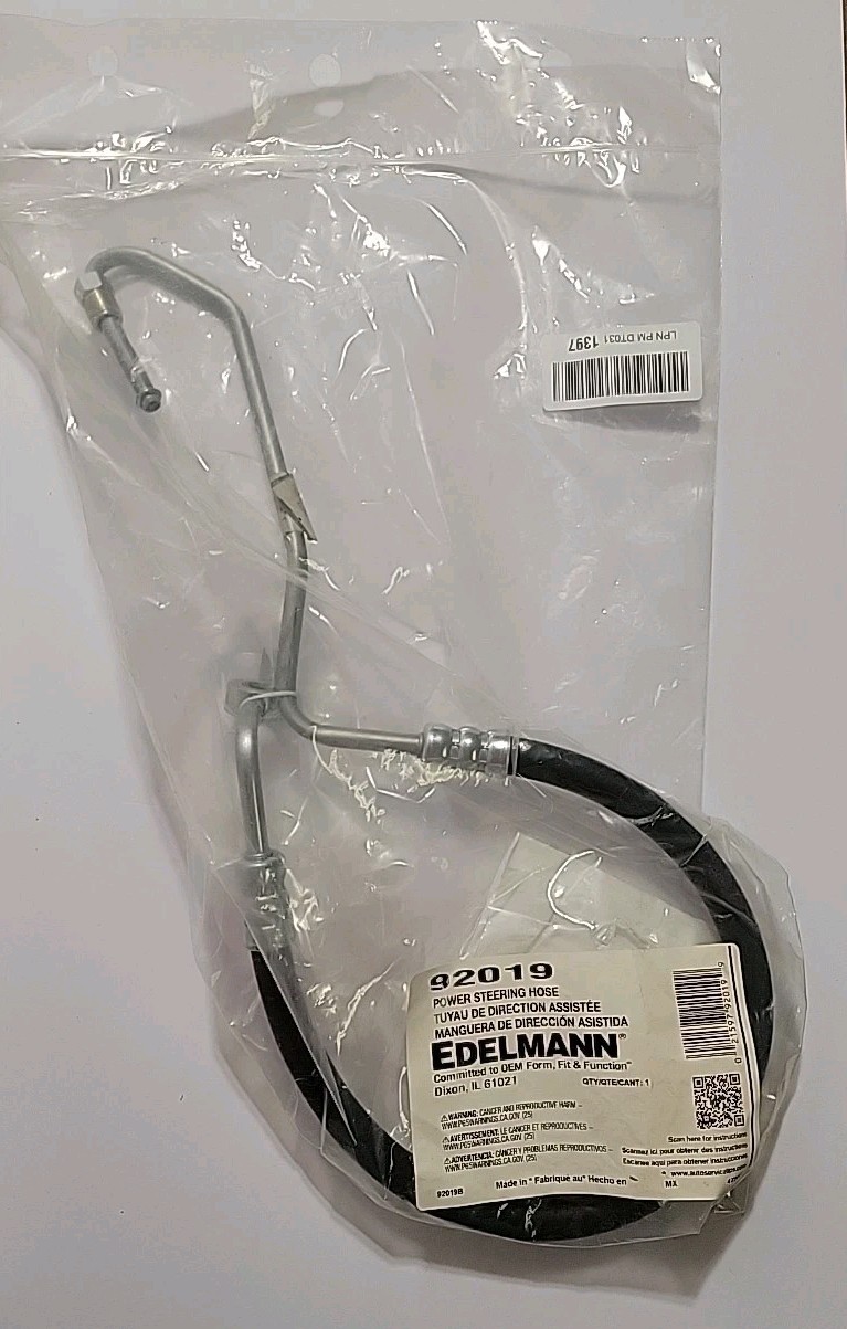 Edelmann 92019 Pump To Gear Power Steering Hose
