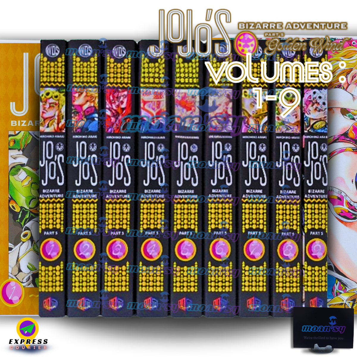 Jojos Bizarre Adventure Part 5 Golden Wind Vol 1-9 Set English