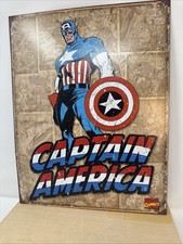 Captain America Marvel Comic Retro Metal Tin Sign 12.5" x 16" Made in the USA