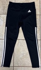 Adidas Track Pants Medium 12-14 Black Aeroready Prime Green Athleisure Pants