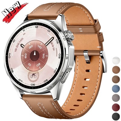 22mm Leather Strap for Huawei Watch GT 6 5 46mm Ultimate Buds GT 4 3 2 Pro Band