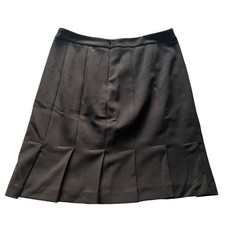 White House Black Market Black Pleated Mini Skirt Size 0 NWT 300316 USA Made