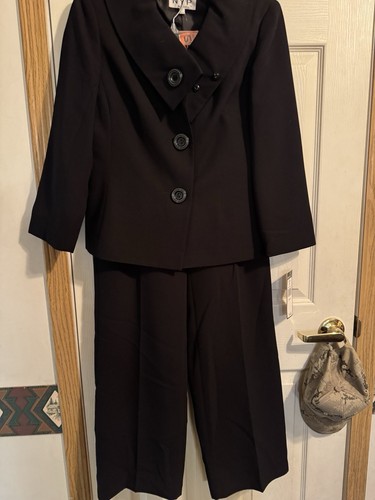 NYP Pantalón Traje 2 Piezas Pantalones Chaqueta Top Negro Talla 6 Pequeño, Nuevo con etiquetas - Imagen 2 de 4