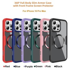 For iPhone 17 16 15 14 13 12 11 Magsafe Magnetic 360 Full Body Protection Case