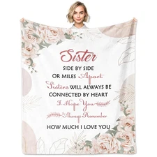 Sisters Gifts from Sister, Sister Gifts Blanket 60"x50", Sister's Gift, Big S...