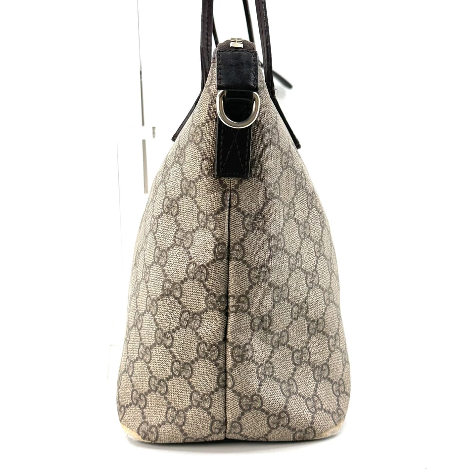 Подлинная сумка-тоут GUCCI GG коричневый ПВХ кожа 353437 525040 - Изображение 4 из 4