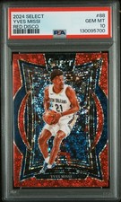 2024-25 Panini Select RED FAST BREAK Disco Yves Missi Rookie Card #88 PSA 10 /49