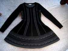 Cloud Chaser Sweater Dress Womens Sz Med Fit Flare Knit ~EUC