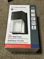 7" Mini LED Wall Pack Outdoor Light Fixture, 3-Way Selectable CCT 3000K/4000K...