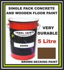 FLOOR PAINT ( 5 Litre ) DURABLE POLY PLUS FOR CONCRETE - WOODEN FLOORS BROWN