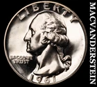 1961 Silver Washington Quarter - Choice Gem Proof  Lustrous  #K158