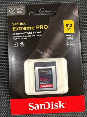 SanDisk Extreme PRO CFexpress Type B Card 512GB 1700MB/s High Speed NEW SEALED