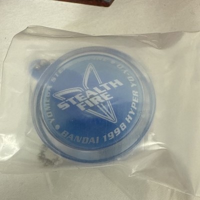 Yomega mini Yo-Yo Keychain Stealth Fire Blue Clear NEW Collectable 1998