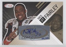 2011 SAGE Gold Auto 182/200 Nick Fairley #A-9 Auto 0k0