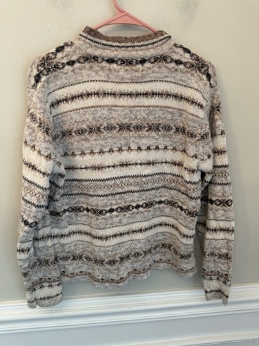 Vintage Tiara International Womens Ramie Cotton Zip Sweater Beige Size M (482) - Picture 4 of 4