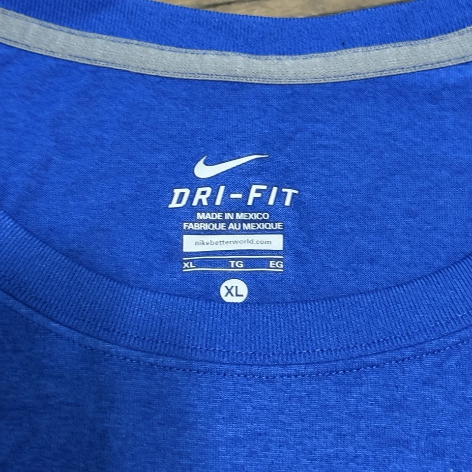 SMU Nike Mujeres Adulto XL Azul Manga Larga Camiseta Mustangs Fútbol Universidad Foto 4 de 4