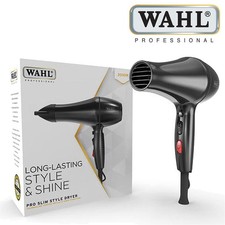 Wahl ZY084 Pro Slim Ionic 2000W Hairdryer Black With Tourmaline Coated Grille