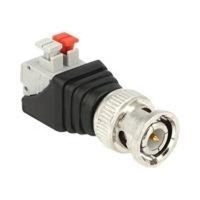 Delock BNC Adapter Stecker Klemme mit 2 Pin Tasten