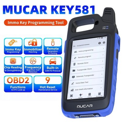 MUCAR KEY581 Immo Key Programming Tool Schlüsselfrequenzerkennung Generation