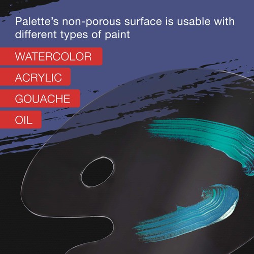 U.S. Art Supply 11-3/4" x 15-3/4" Transparent Plastic Painting Palette - Bild 4 von 5