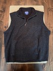Pendleton Sweater Vest Men XL Charcoal/Black Shetland Wool Full Zip