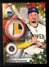 2025 Topps Holiday WILLIAM CONTRERAS PATCH RELIC GAME USED 9/10