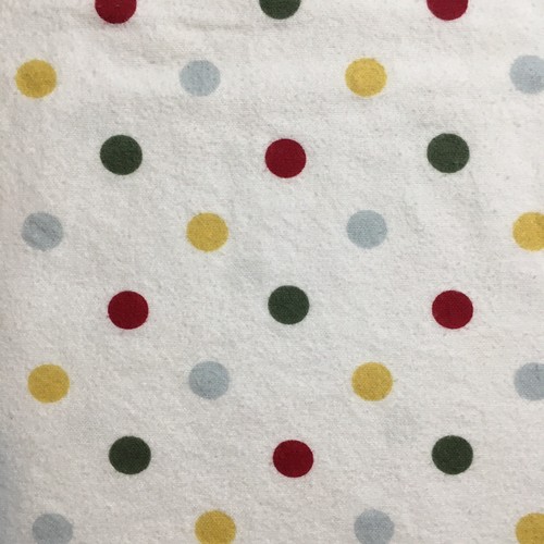 Garnet Hill Flannel Pillowcase Standard Size Polka Dots Thick Flannel Warm Cozy - Picture 2 of 6