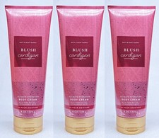 3 Bath Body Works BLUSH CARDIGAN Ultimate Hydration Body Cream Lotion 8 oz
