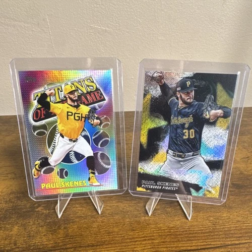 Paul Skenes Topps Titans & Stars 2 Card Lot 2026 Pirates MLB Baseball