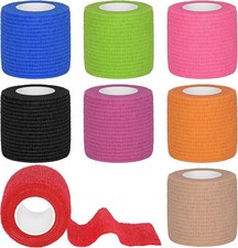 8 Rolls Cohesive Bandage 2 x 5 Yards Self Adherent Bandage Wrap Breathable Ve