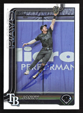 Jonny DeLuca Signed 2025 Topps Series 2 Baeball Card #516 Tampa Bay Rays