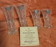4 LENOX CRYSTAL VASES,  2 are 6 in and 2 are 4 in LENOX COLECTION 