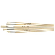 Image of Major Brushes Long Handle Round Hog Brushes - Pack of 6